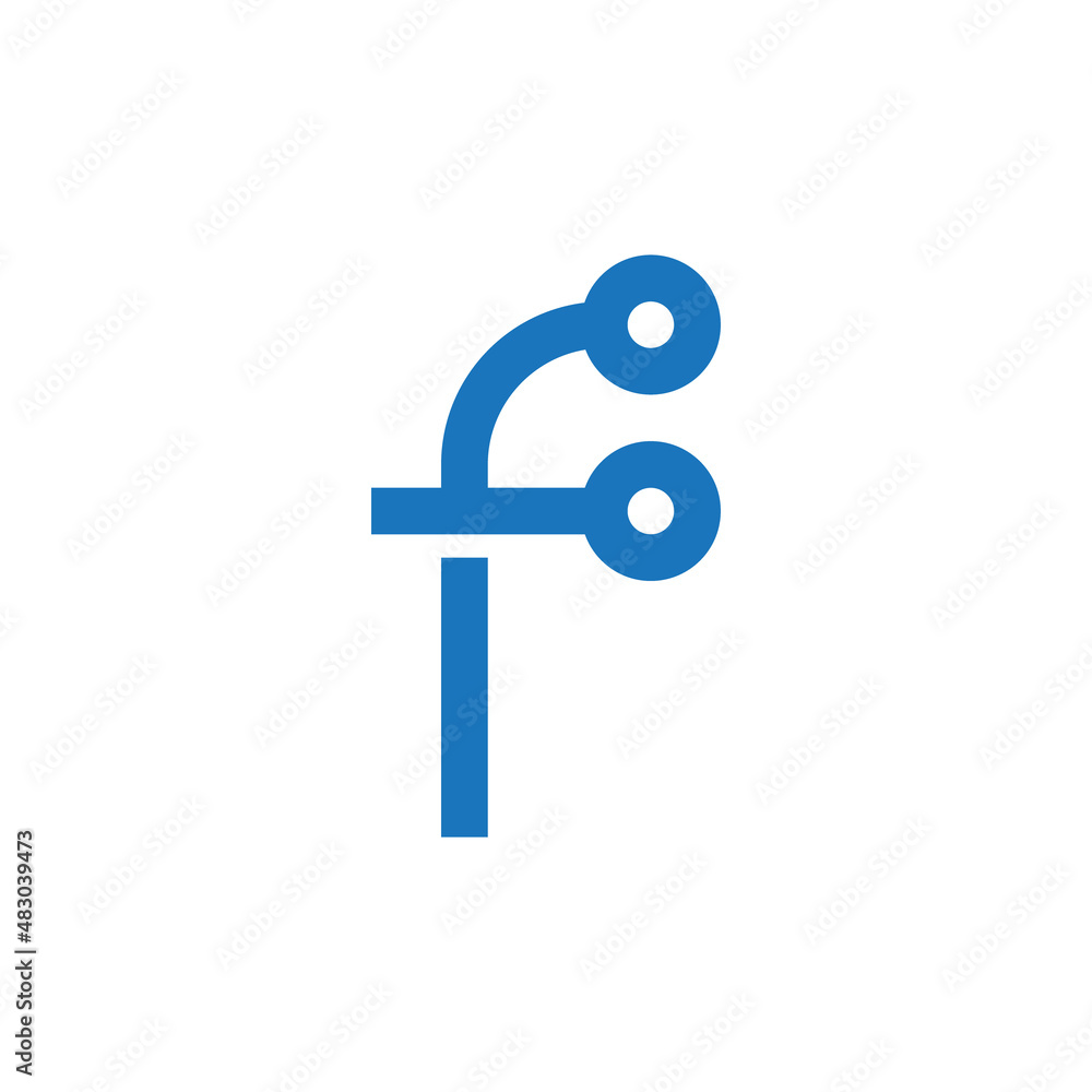 letter F tech logo design letter F tech logo design