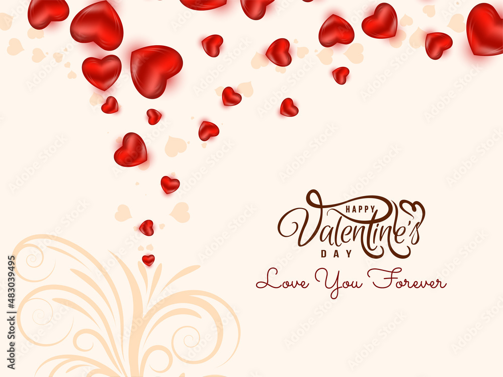 Happy Valentines day lovely hearts background design
