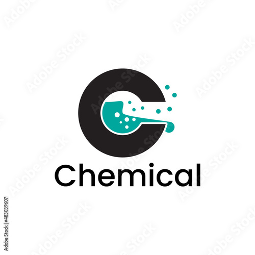 letter C chemical logo design