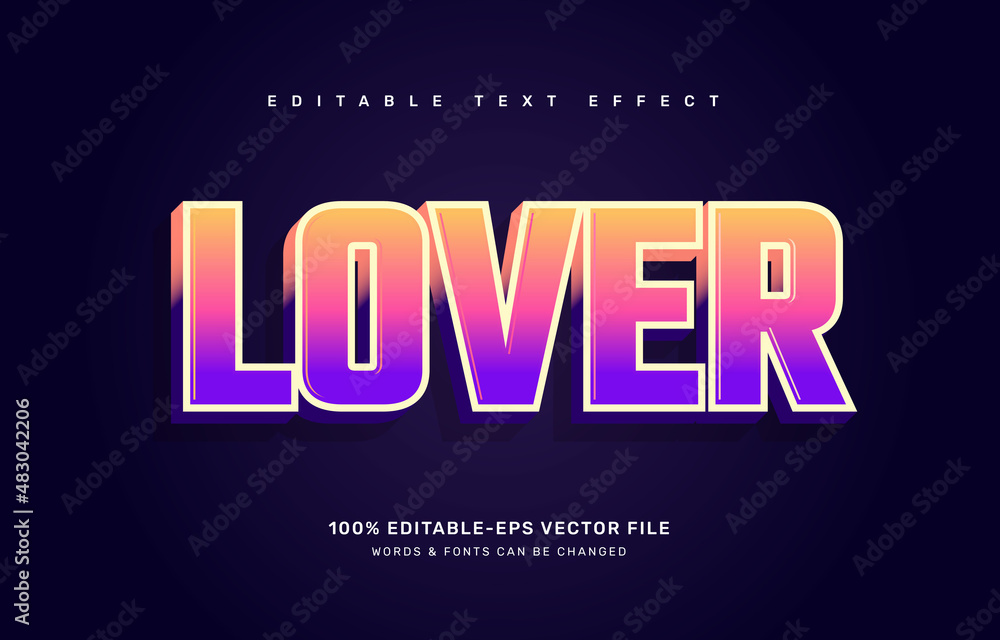 Love editable text effect template