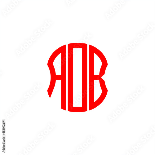 ADB letter logo creative design. ADB unique design, AOB letter logo creative design. AOB unique design photo