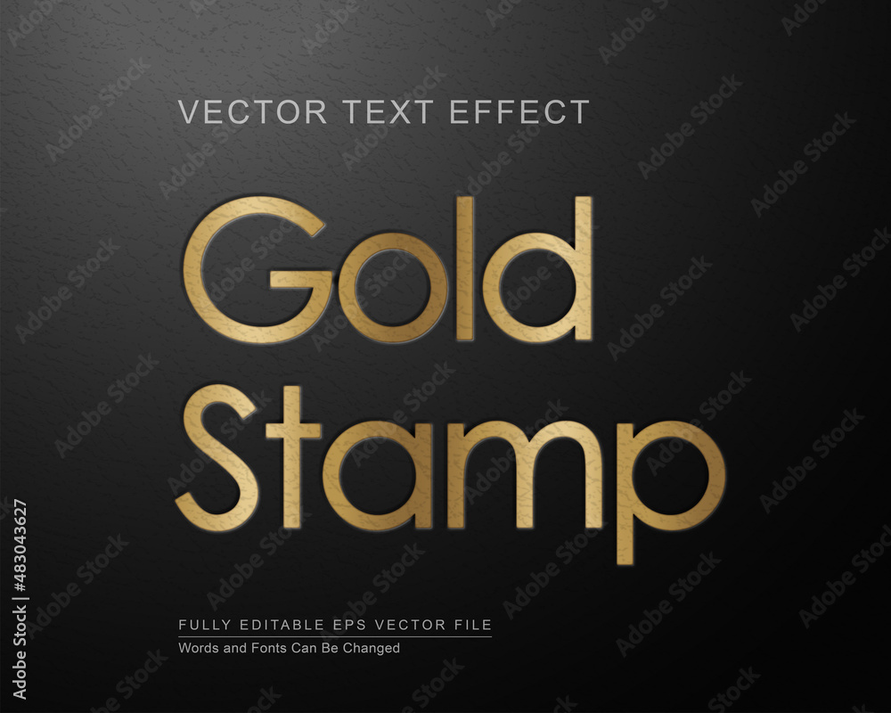 Photography Gold Stamp Debossed on Leather Text Effect