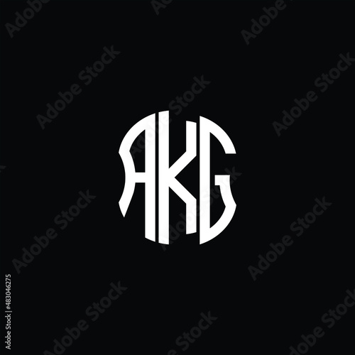 AKG letter logo creative design. AKG unique design photo