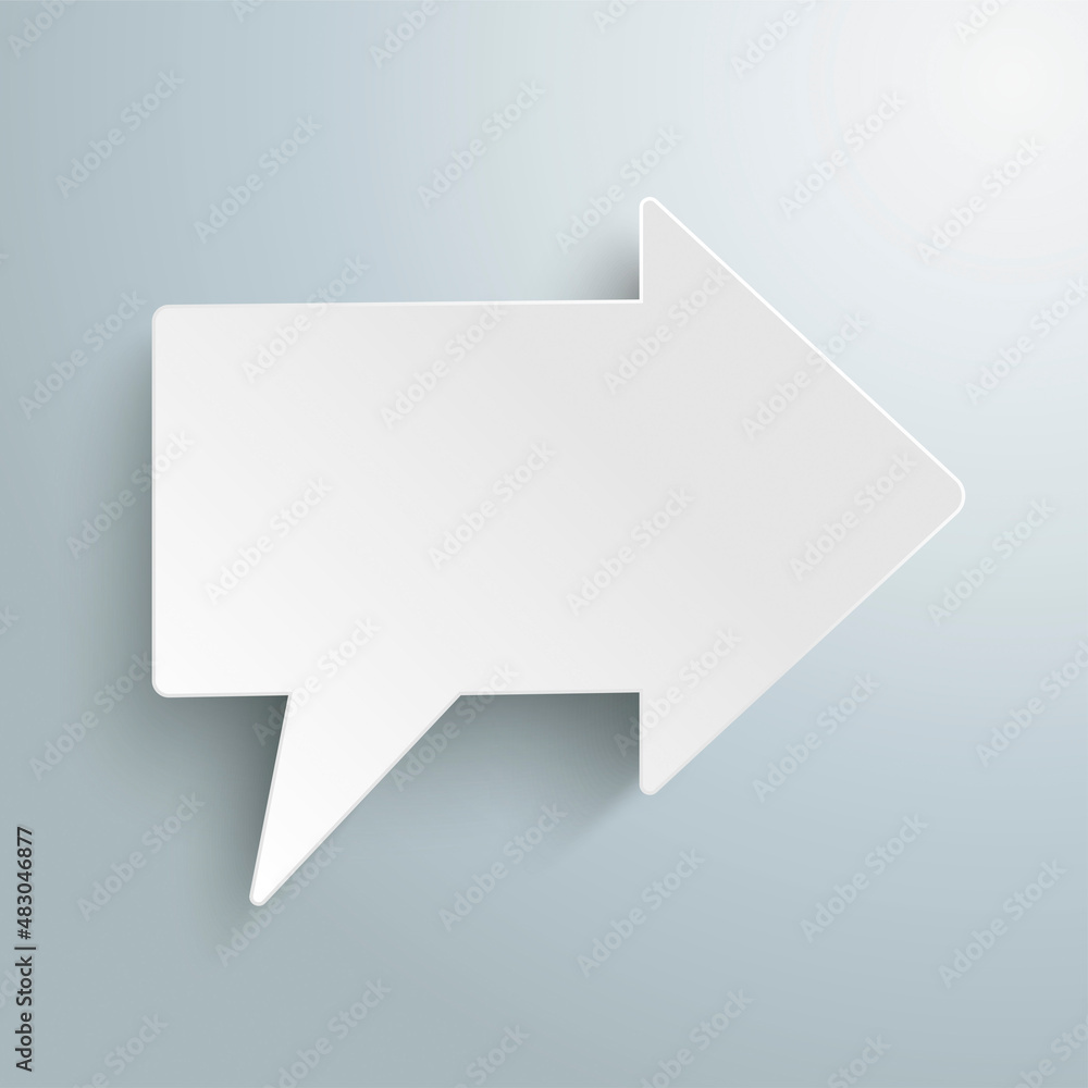 White Arrow Speech Bubble White Arrow Speech Bubble