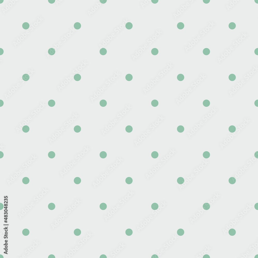 Tile vector pattern with green polka dots on grey background Tile vector pattern with green polka dots on grey background