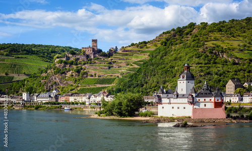 Pfalzgrafenstein castle on Rhine river, Germany photo