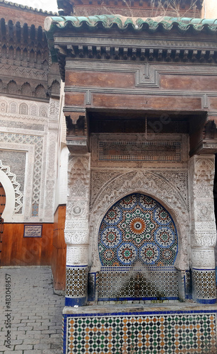 Place an-Nejjarine ,the historic the fountain in fez medina
