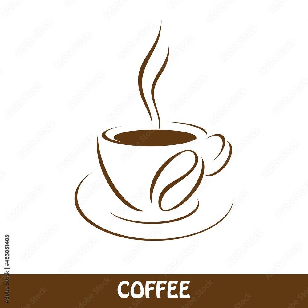 Obraz premium Coffee and tea icon design