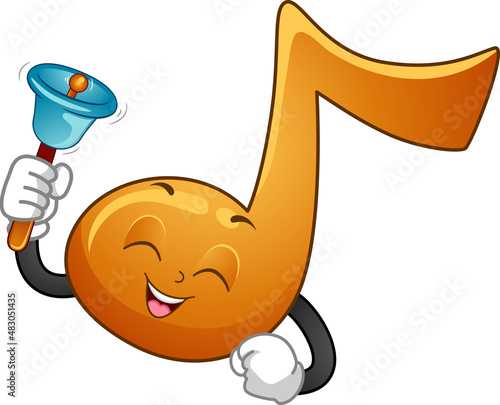 Mascot Music Note Play Bell...