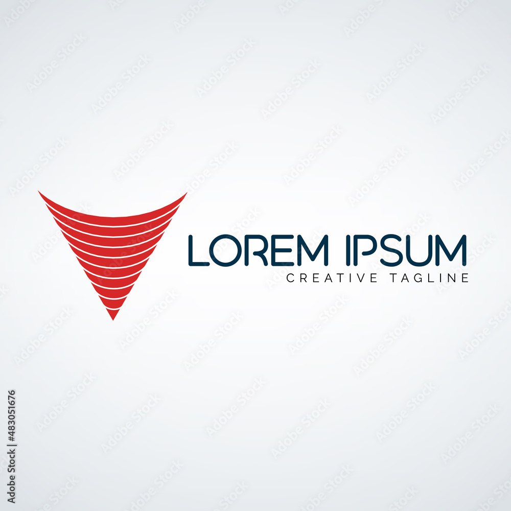 Modern Triangle Logo. Letter V Symbol Icon Vector Template. Stock ...