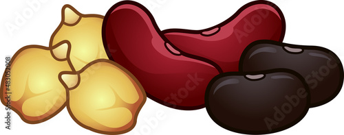 Garbanzo Kidney Black Beans...