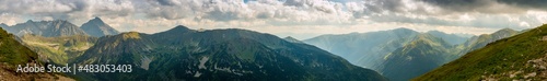 Tatra mountains in Poland panorama with view