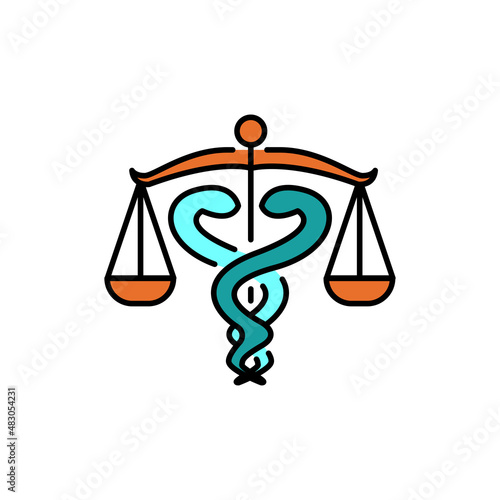 Telehealth law color line icon. Pictogram for web page