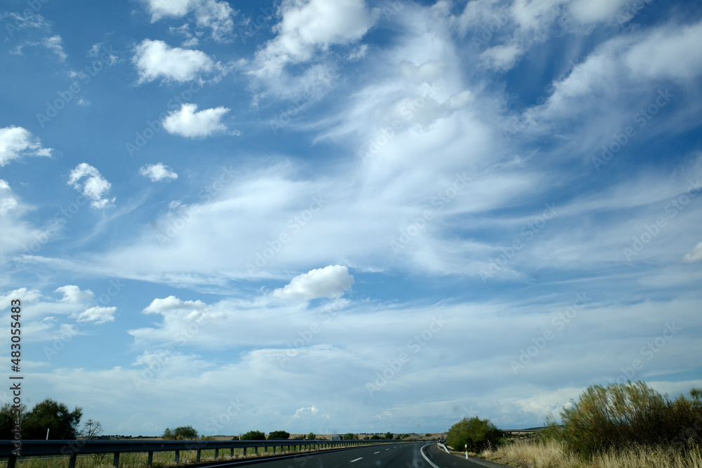 Clouds over the road Clouds over the road