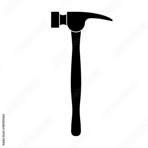 Hammer icon isolated on white background. Vector gavel illustration.
