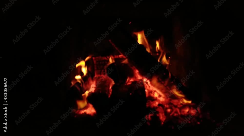 Minute blurry video of burning firewood in the fireplace. Minute blurry video of burning firewood in the fireplace.