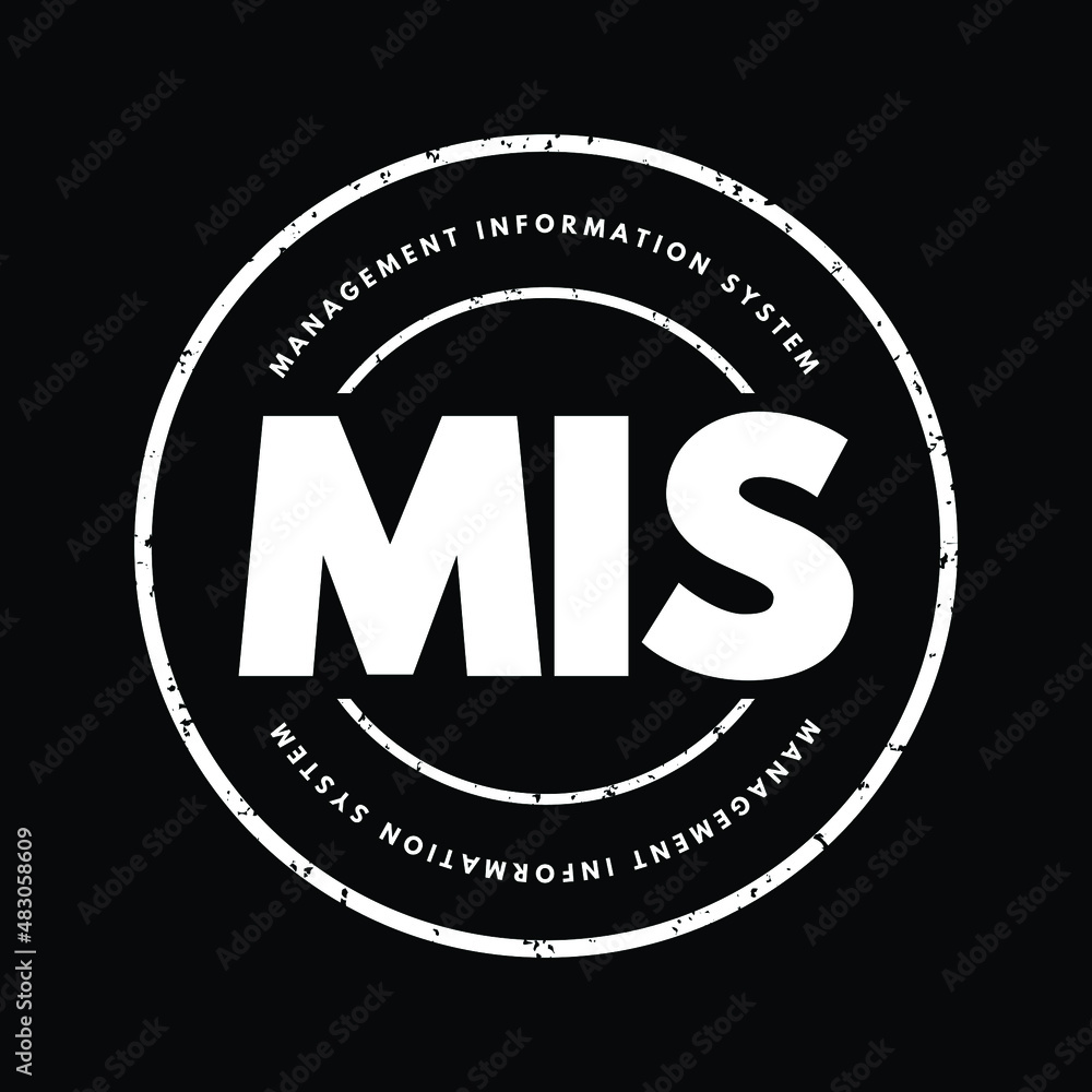 Fototapeta premium MIS - Management Information System acronym text stamp, business concept background