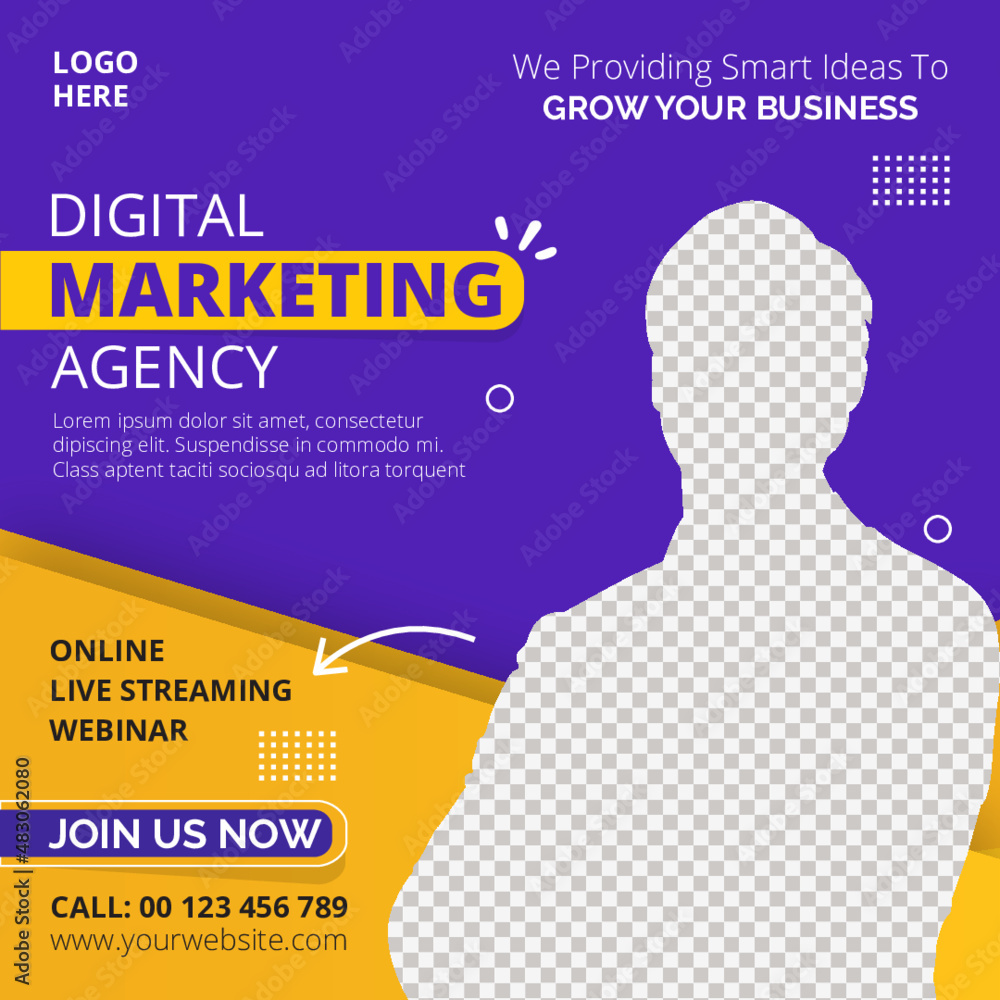 Digital marketing agency social media & instagram post template