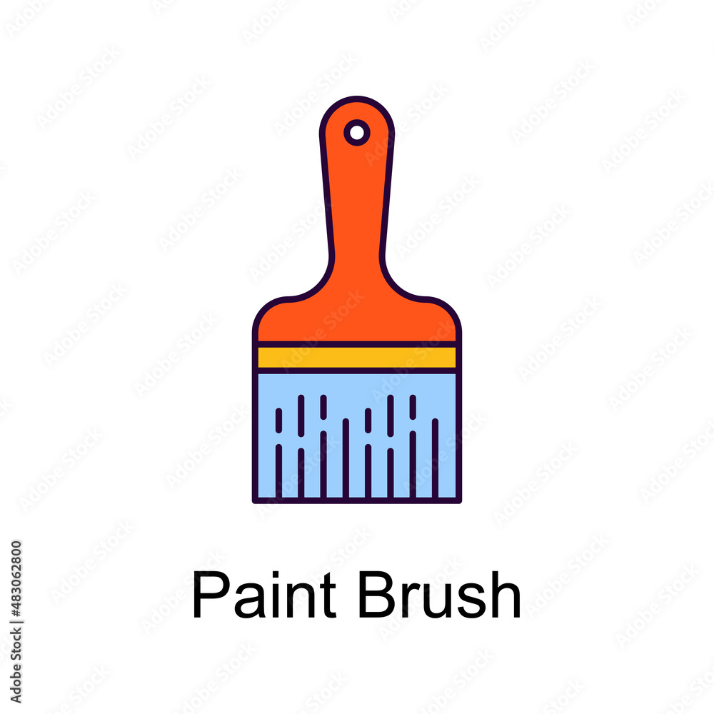 Paint Brush vector Filled Outline Icon Design illustration. Home Improvements Symbol on White background EPS 10 File Paint Brush vector Filled Outline Icon Design illustration. Home Improvements Symbol on White background EPS 10 File
