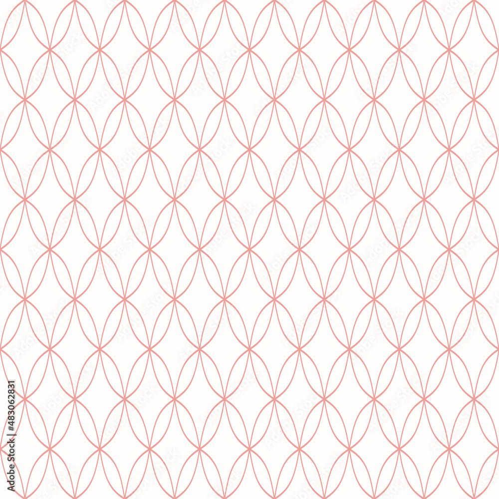 Seamless vector red ornament in arabian style. Geometric abstract pink background. Grill with pattern for wallpapers and backgrounds Seamless vector red ornament in arabian style. Geometric abstract pink background. Grill with pattern for wallpapers and backgrounds