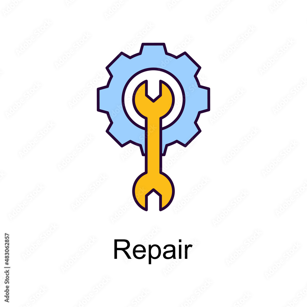 Repair vector Filled Outline Icon Design illustration. Home Improvements Symbol on White background EPS 10 File Repair vector Filled Outline Icon Design illustration. Home Improvements Symbol on White background EPS 10 File