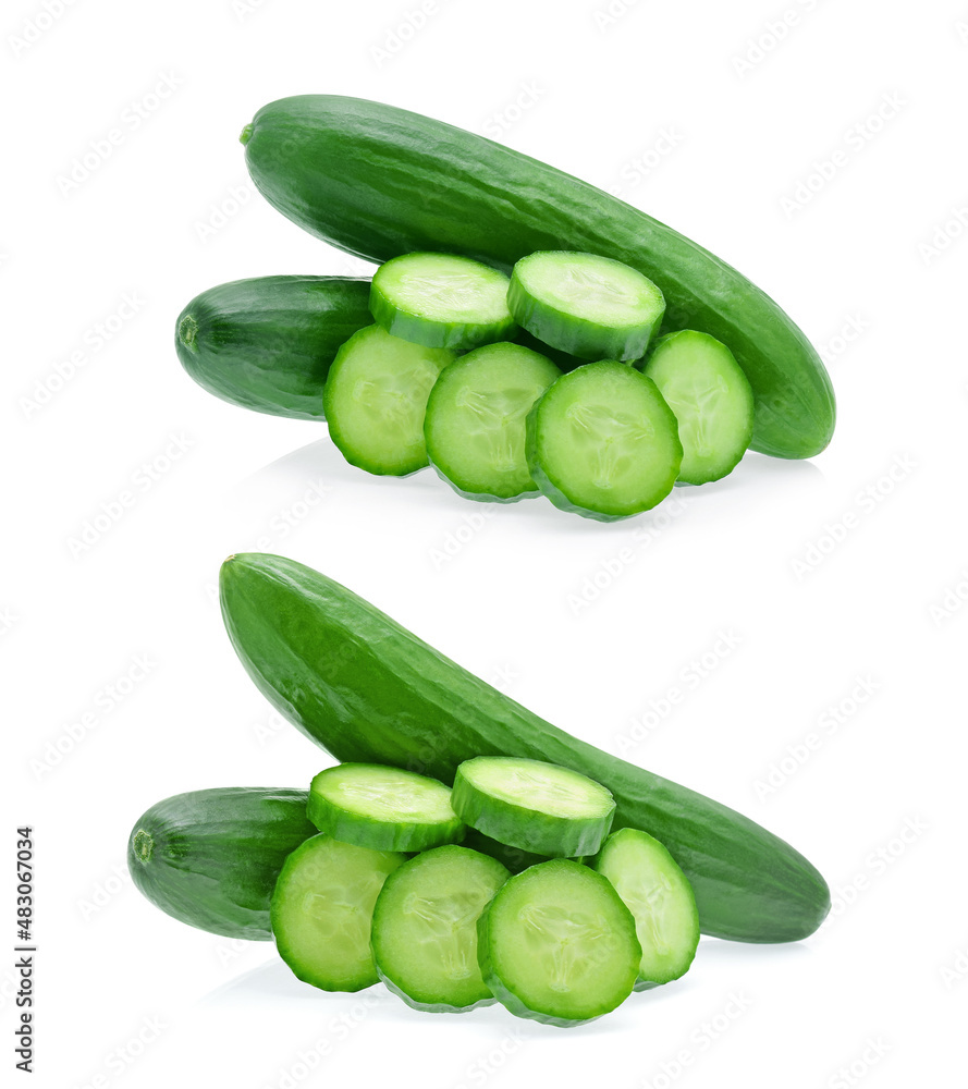 cucumber isolated on white cucumber isolated on white