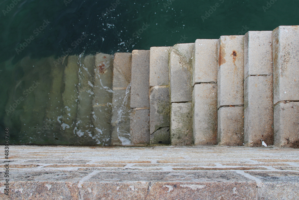 Fototapeta premium quay and port in douarnenez in brittany (france)