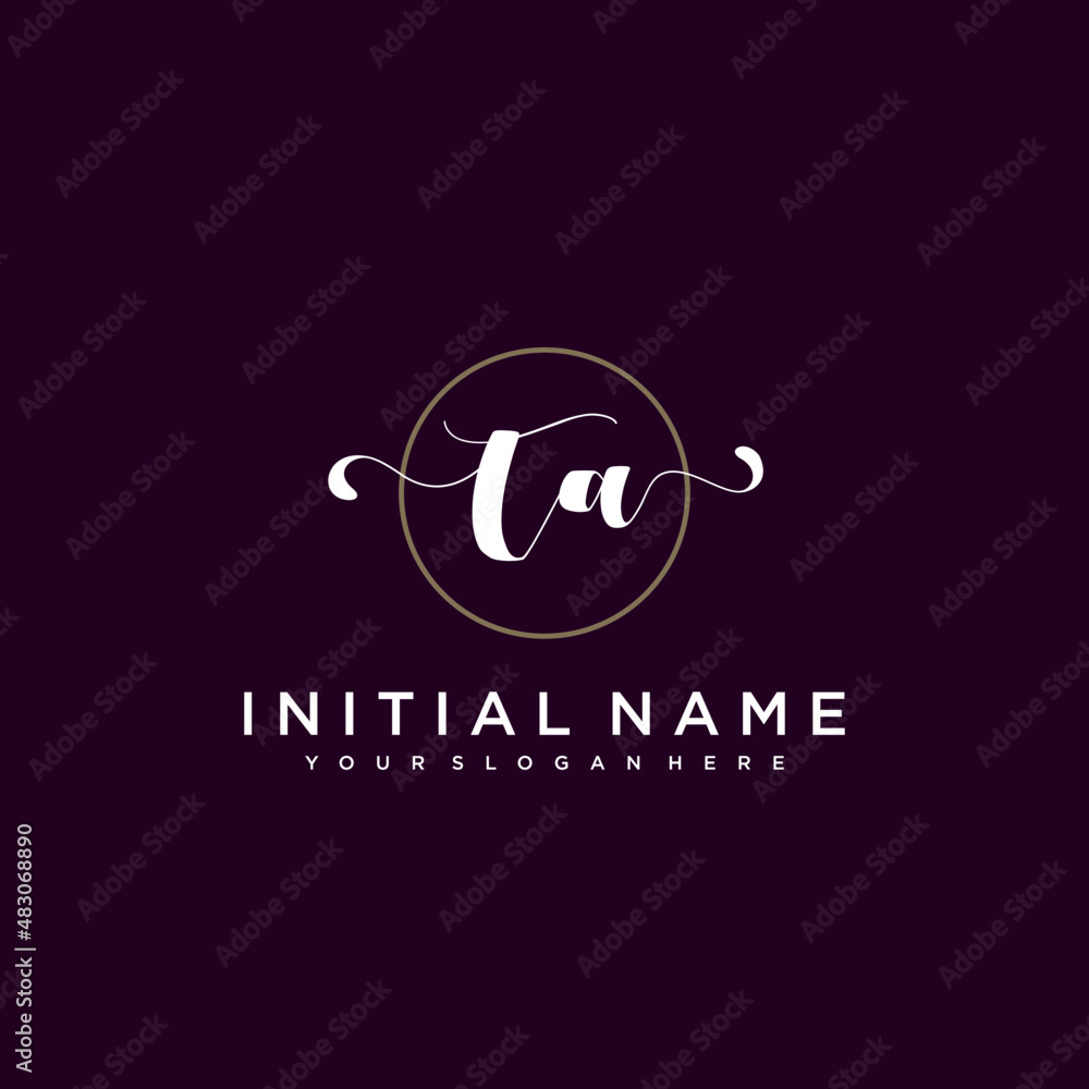 TA Beautiful handwriting logo or wedding monograms collection TA Beautiful handwriting logo or wedding monograms collection