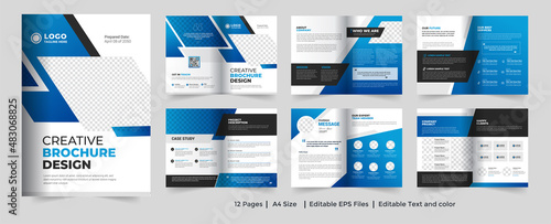 Brochure template layout design, Corporate brochure template design 