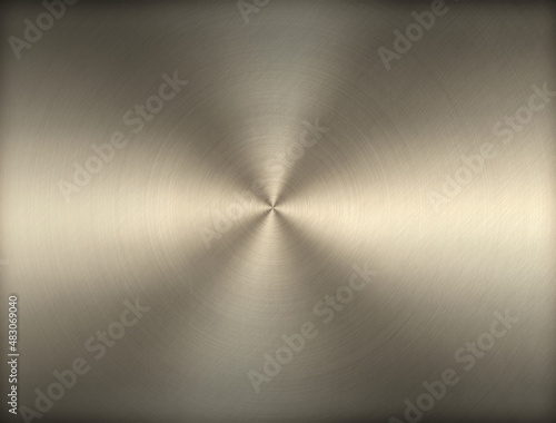 silver metal background with realistic circular brushed texture