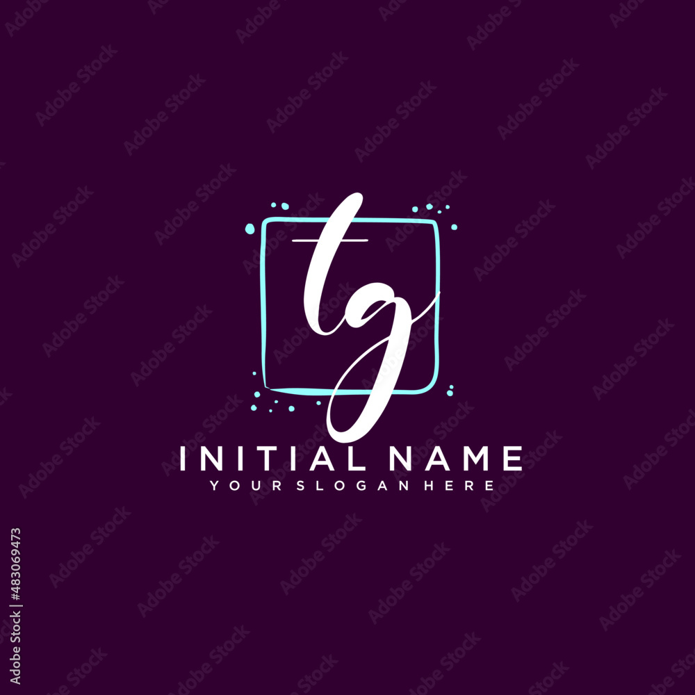 TG monogram logo template vector TG monogram logo template vector