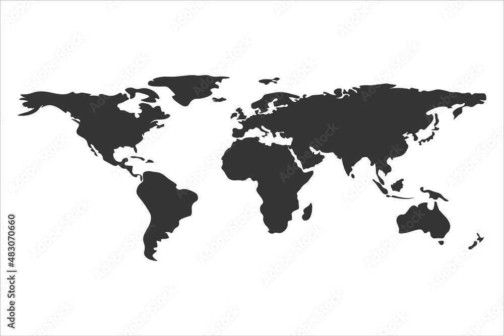 Naklejka premium world map icon, vector, illustration, 10 epsм