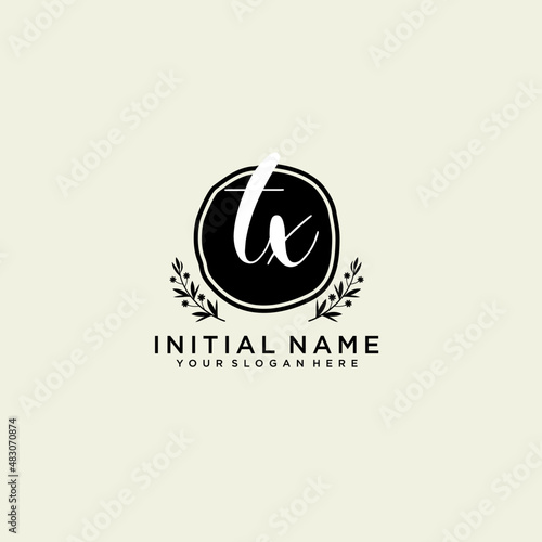 TX monogram logo template vector