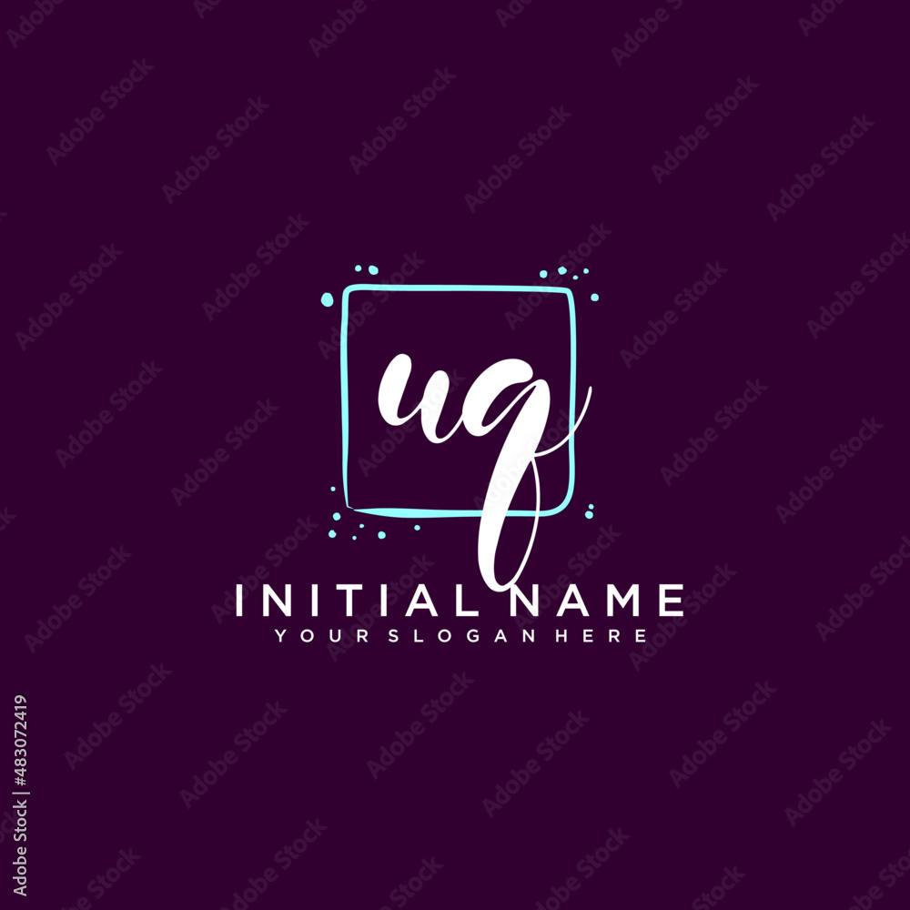 UQ monogram logo template vector UQ monogram logo template vector