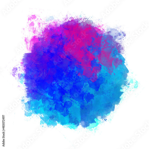 Abstract artistic beautiful colorful bright watercolor spot hand painted back...