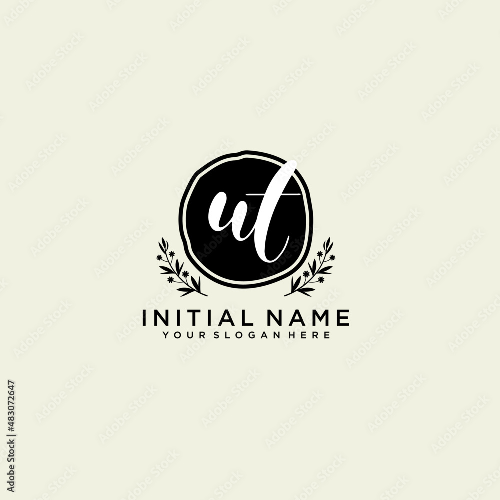 UT monogram logo template vector