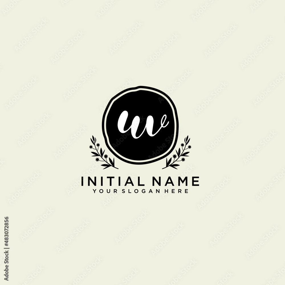 UV monogram logo template vector UV monogram logo template vector