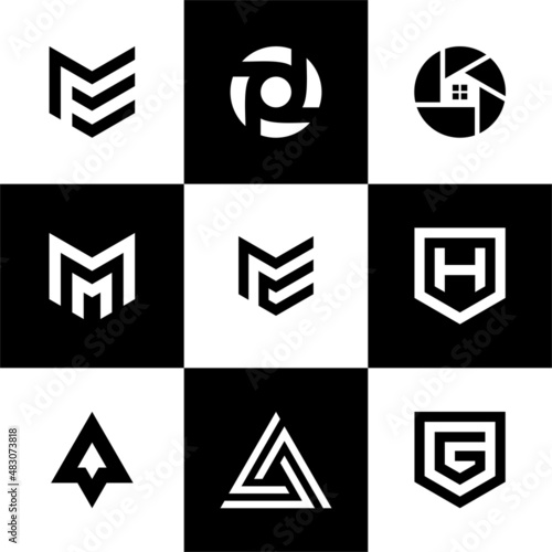 Initial Set of monogram logo design inspiration