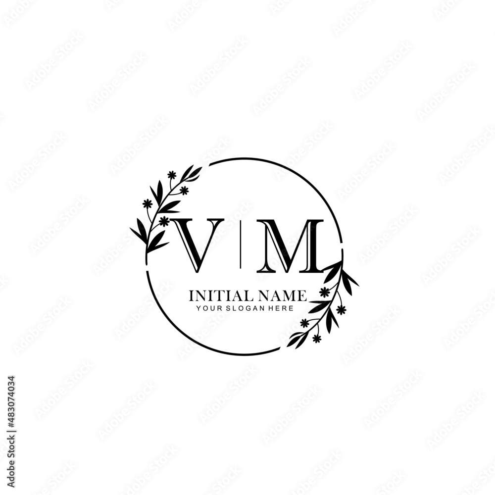 Obraz premium VM Hand drawn wedding monogram logo