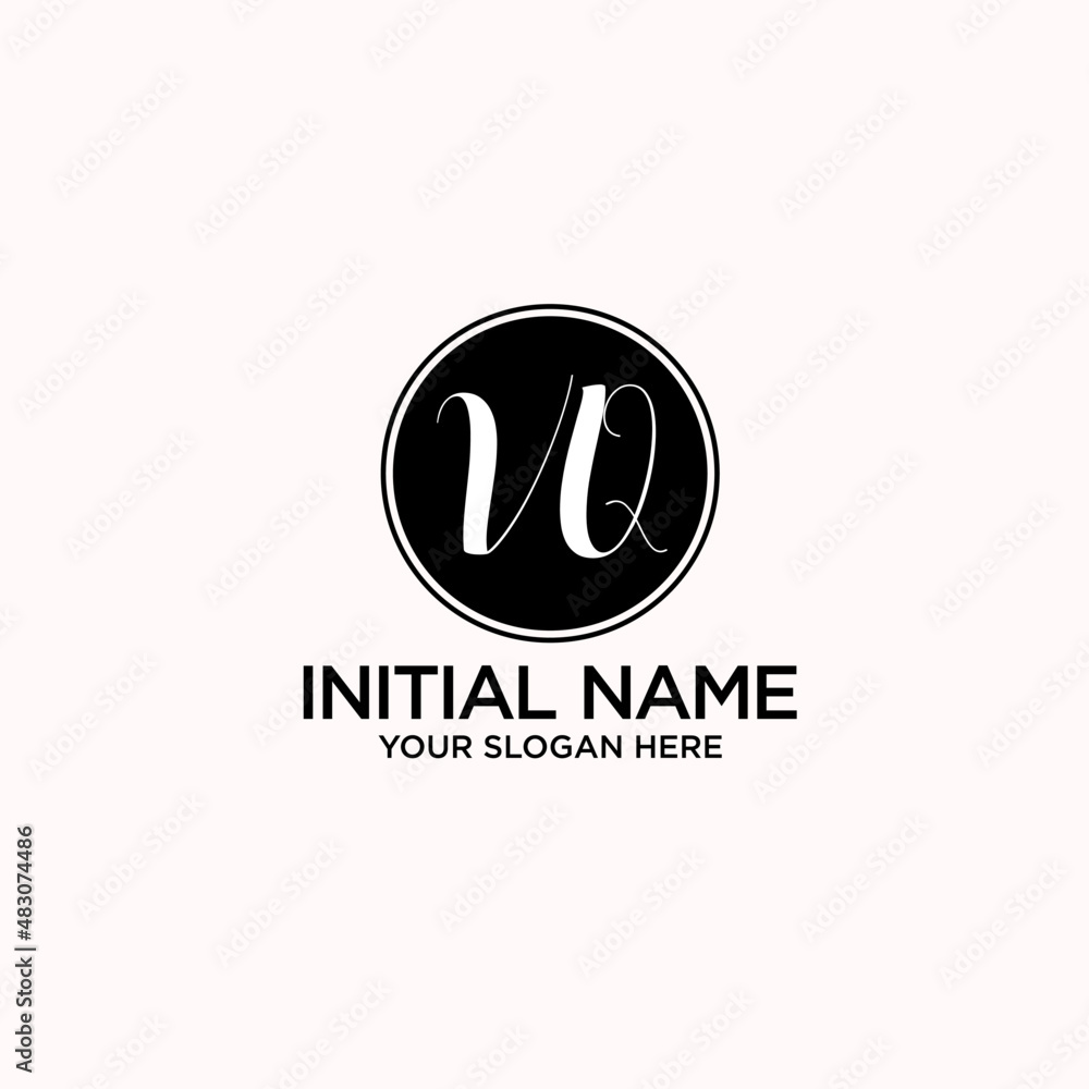 VQ monogram logo template vector VQ monogram logo template vector
