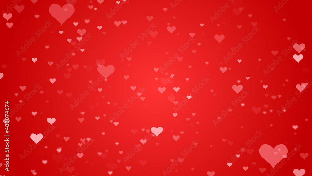 valentine day and love , hearts fly on red background, couples and marriage blank template
