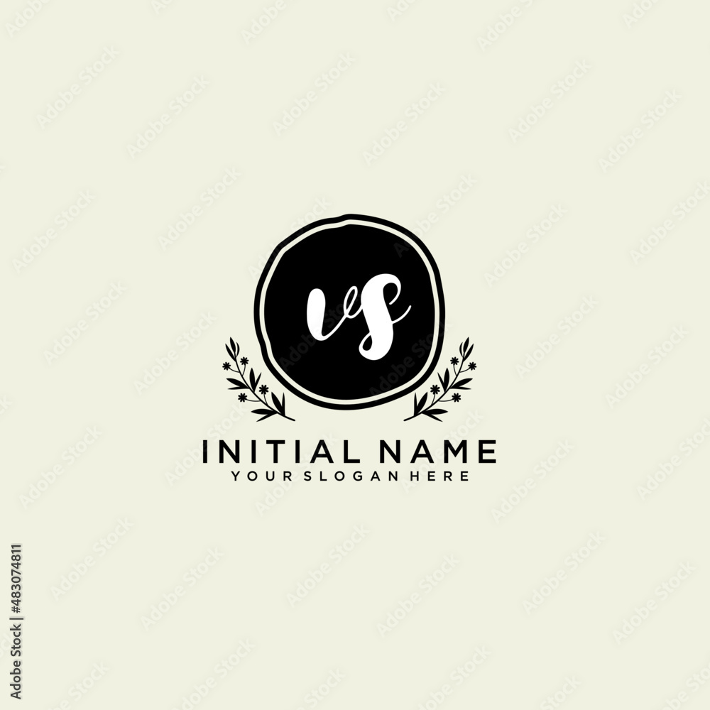 VS monogram logo template vector VS monogram logo template vector