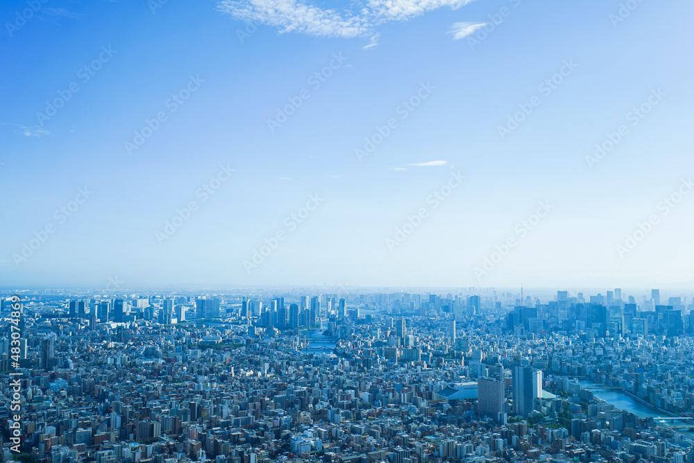 Obraz premium 東京の風景・高層ビル群