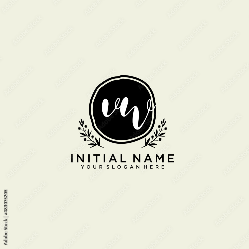 VW monogram logo template vector VW monogram logo template vector