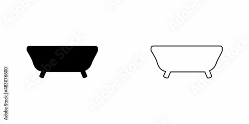 Bath tub icon design vector template.