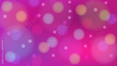 Transparent circular colored lights on a gradient background. Vector stock illustration.
