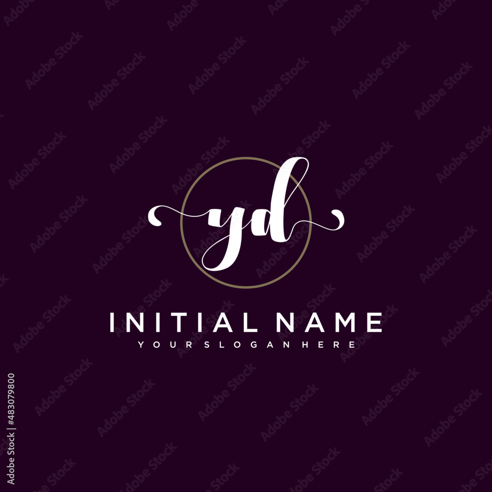 YD Beautiful handwriting logo or wedding monograms collection YD Beautiful handwriting logo or wedding monograms collection
