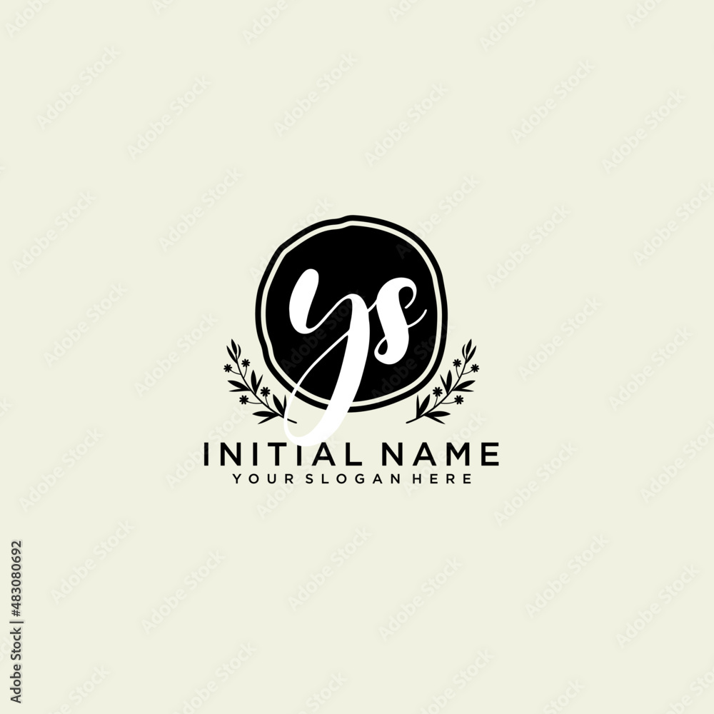 YS monogram logo template vector YS monogram logo template vector