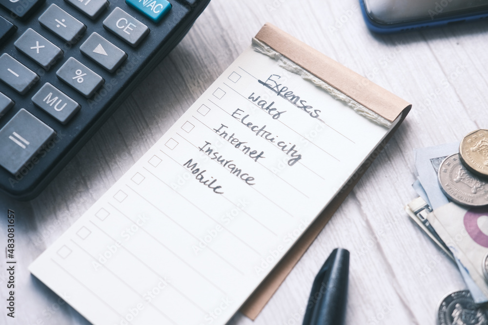 expense check mark on a check box on a paper expense check mark on a check box on a paper