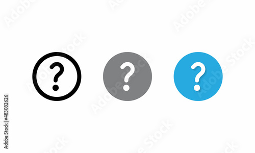 Question Mark Icon Vector. Help and Feedback Sign Symbol